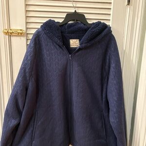 Faded Glory Dark Blue Hooded Puffer Jacket